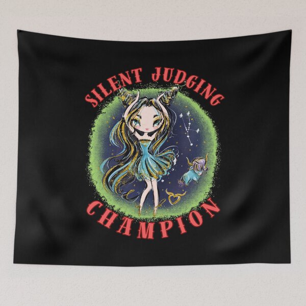 Item preview, Silent Judging Champion. taurus star sign designed and sold by ZodiacWonders.