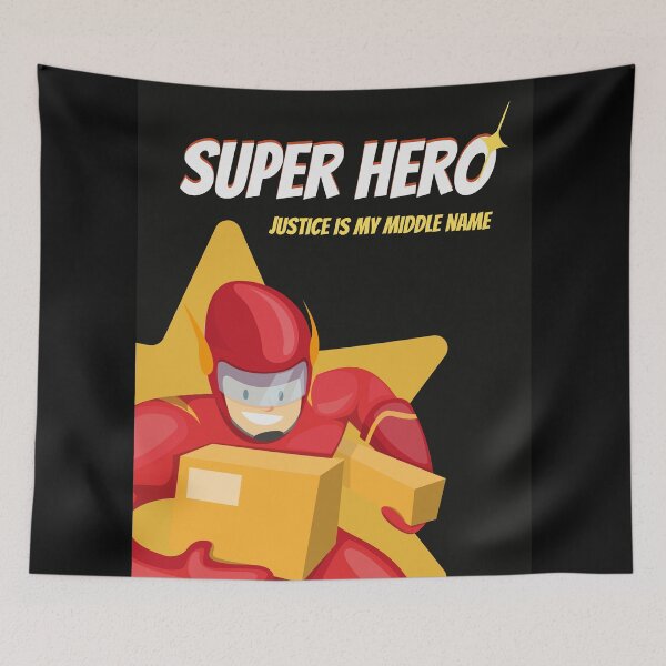 Item preview, Comic Book Super Hero with Justice is my middle name designed and sold by Bennymp.