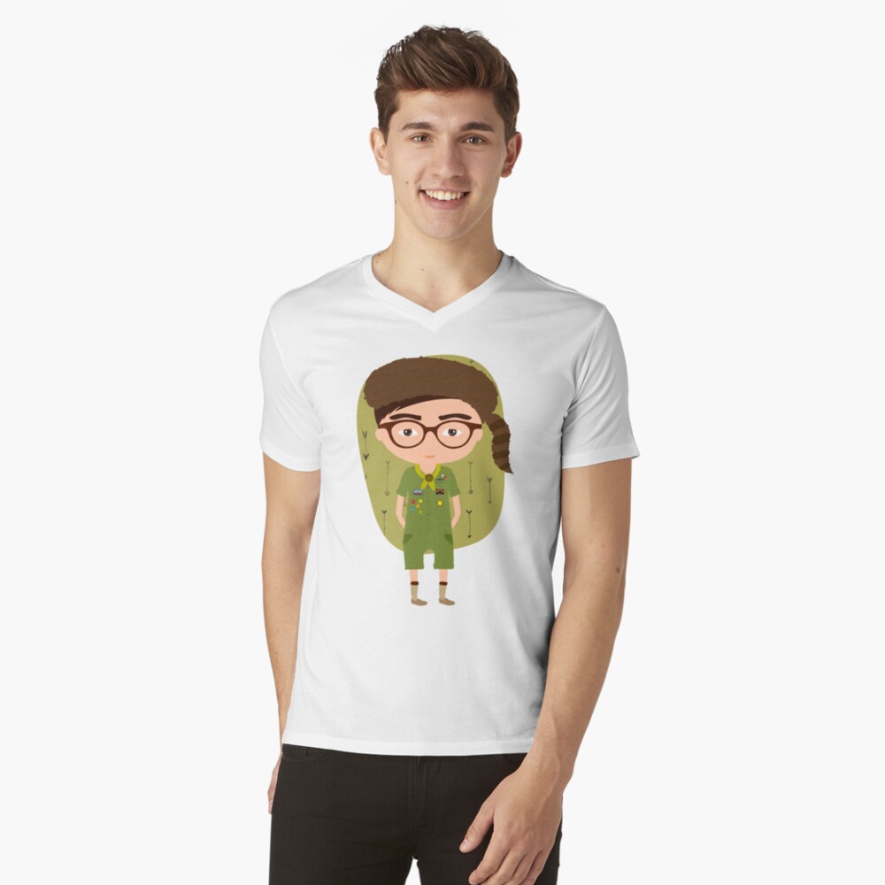 Vista previa del artículo con la obra «Camiseta de cuello en V», diseñado y vendido por creotumundo.