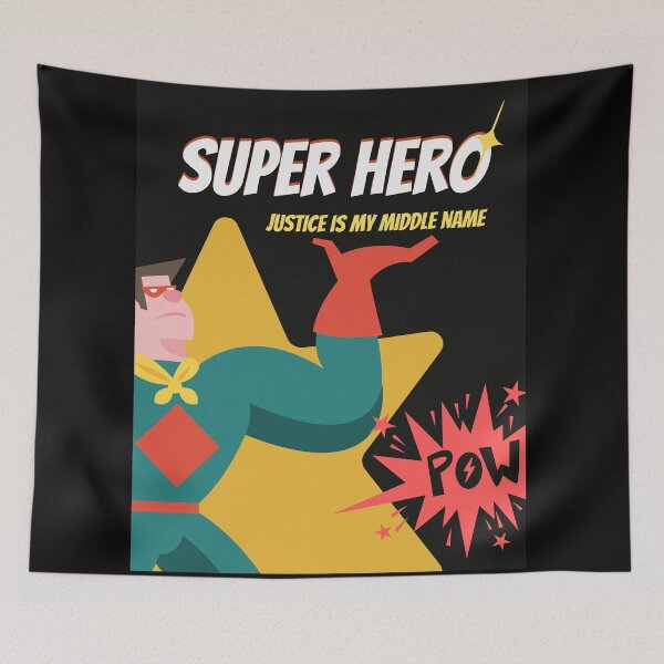 Item preview, Comic Book Superhero with Justice is my middle name designed and sold by Bennymp.