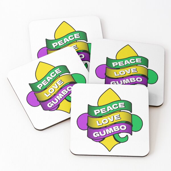 Item preview, Mardi Gras Peace Love Gumbo Lover designed and sold by TKsTees.