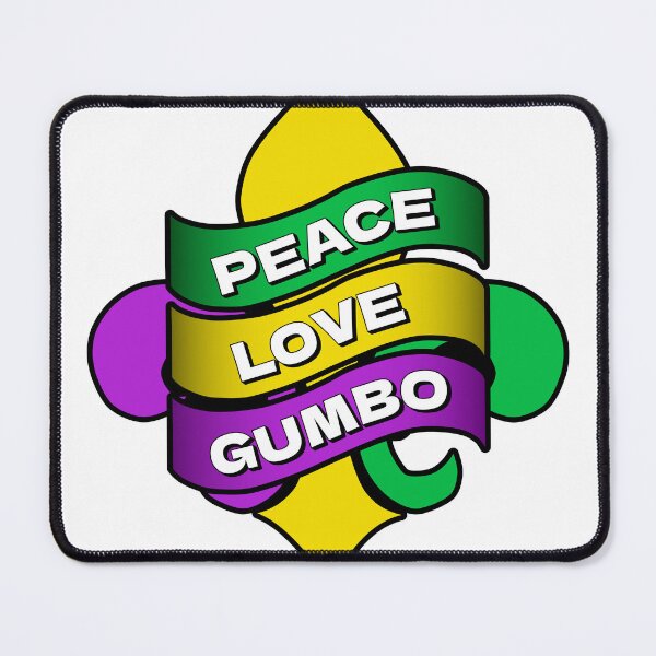 Item preview, Mardi Gras Peace Love Gumbo Lover designed and sold by TKsTees.