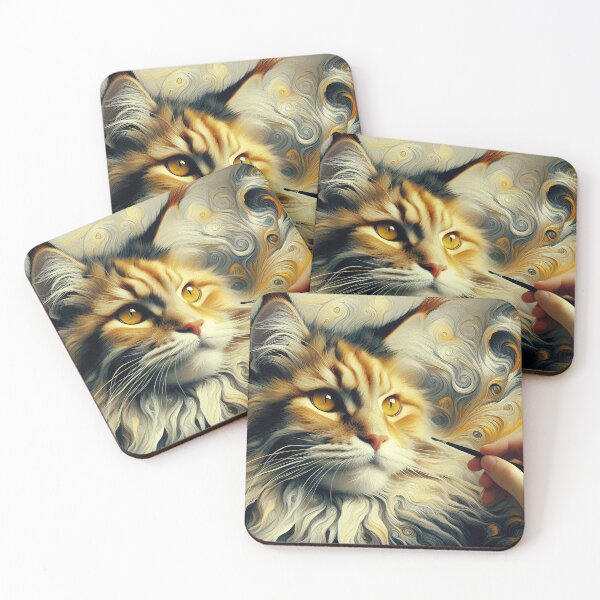 Item preview, Édouard's Whiskered Elegance: Maine Coon Marvels designed and sold by BastKittyStore.