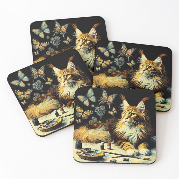 Item preview, Édouard's Whiskered Odyssey: Maine Coon Harmony designed and sold by BastKittyStore.