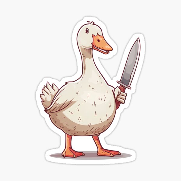 Aperçu de l'œuvre Canard avec un couteau créée et vendue par GoverArt.