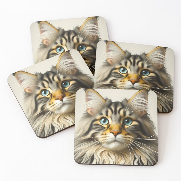Item preview, Édouard's Whiskered Serenity: Maine Coon Marvels designed and sold by BastKittyStore.