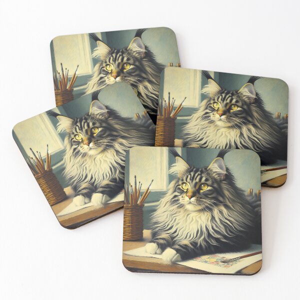 Item preview, Édouard's Whiskered Odyssey: Maine Coon Rhapsody designed and sold by BastKittyStore.