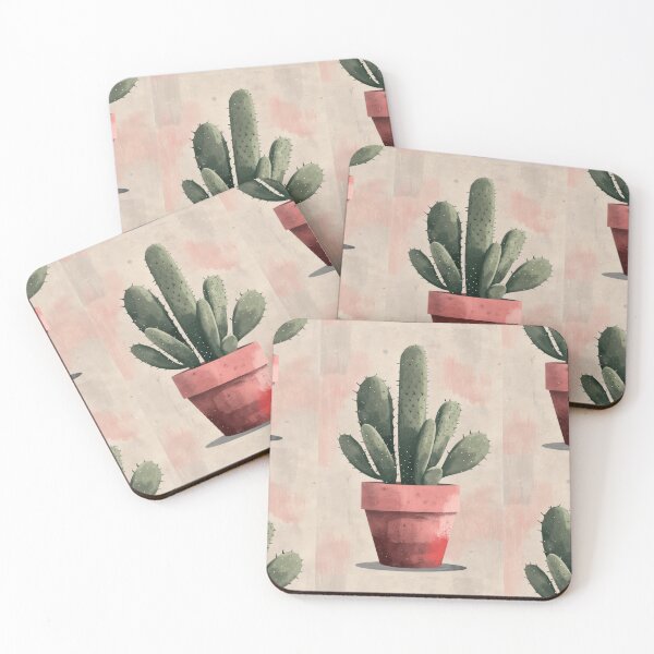 Item preview, Soothing Serenity: Minimalist Cactus Fresco Inspired by Rusticcore Abstractions designed and sold by Piotrek0001.