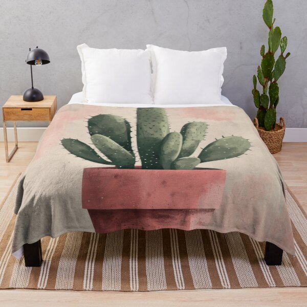 Item preview, Soothing Serenity: Minimalist Cactus Fresco Inspired by Rusticcore Abstractions designed and sold by Piotrek0001.