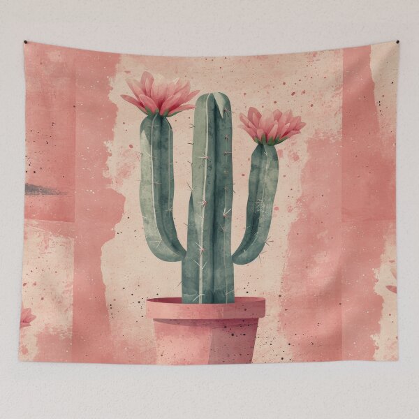 Item preview, Soothing Serenity: Minimalist Cactus Fresco Inspired by Rusticcore Abstractions designed and sold by Piotrek0001.