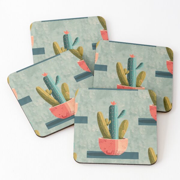 Item preview, Soothing Serenity: Minimalist Cactus Fresco Inspired by Rusticcore Abstractions designed and sold by Piotrek0001.