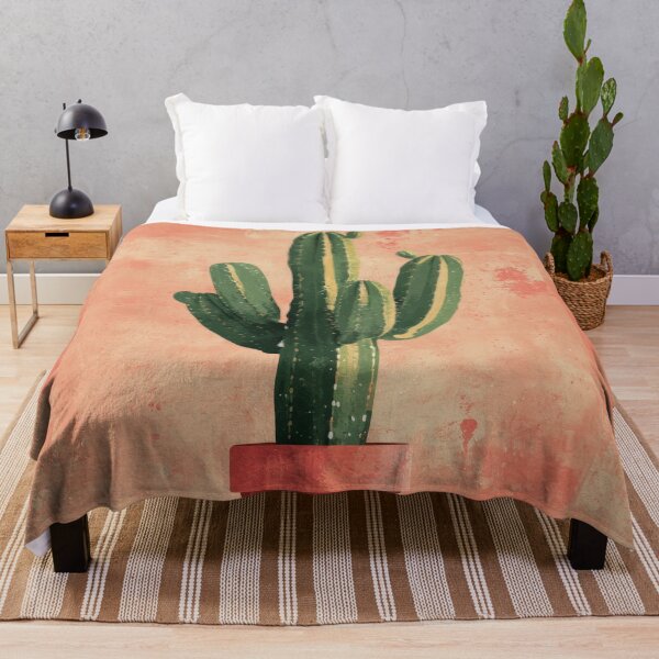 Item preview, Soothing Serenity: Minimalist Cactus Fresco Inspired by Rusticcore Abstractions designed and sold by Piotrek0001.