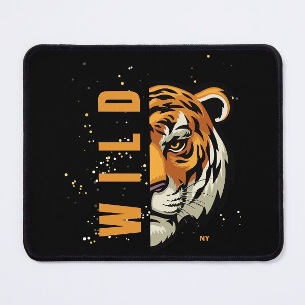 Item preview, Black Illustrative WILD Tiger designed and sold by Luxury-Studio.
