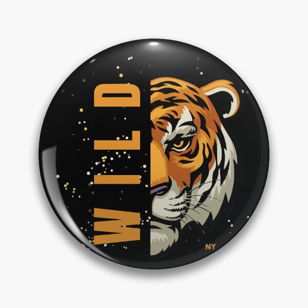 Item preview, Black Illustrative WILD Tiger designed and sold by Luxury-Studio.