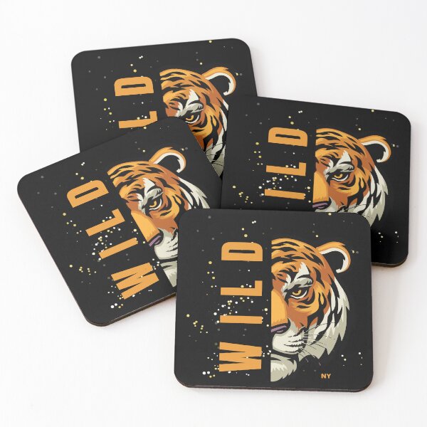 Item preview, Black Illustrative WILD Tiger designed and sold by Luxury-Studio.
