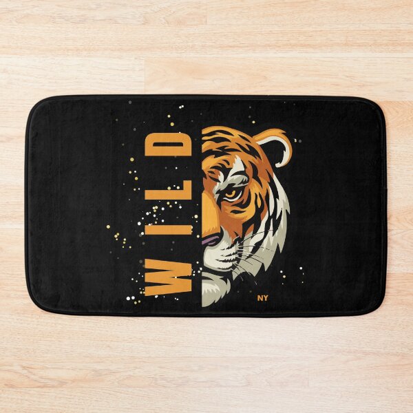 Item preview, Black Illustrative WILD Tiger designed and sold by Luxury-Studio.
