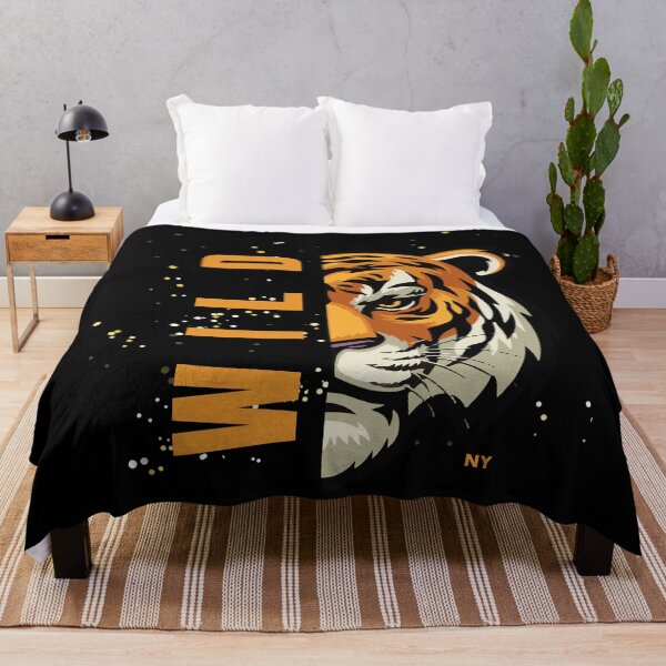Item preview, Black Illustrative WILD Tiger designed and sold by Luxury-Studio.