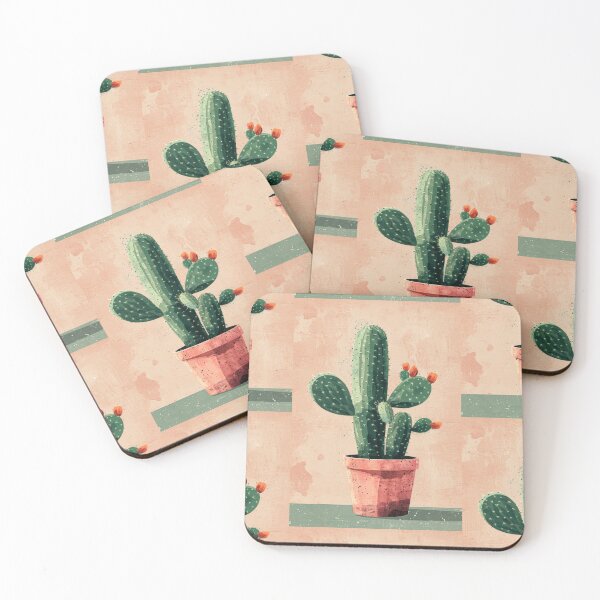 Item preview, Soothing Serenity: Minimalist Cactus Fresco Inspired by Rusticcore Abstractions designed and sold by Piotrek0001.