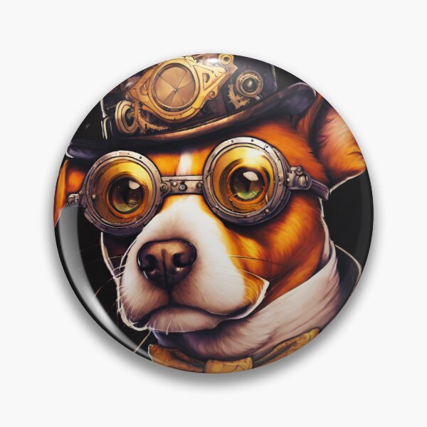 Item preview, Luxury Dog: Steampunk Aristocrat in Glasses and Hat designed and sold by Aurorartsprint.