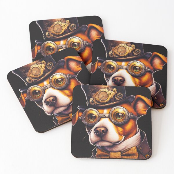 Item preview, Luxury Dog: Steampunk Aristocrat in Glasses and Hat designed and sold by Aurorartsprint.