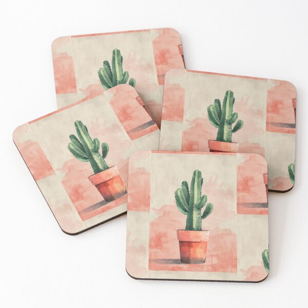 Item preview, Soothing Serenity: Minimalist Cactus Fresco Inspired by Rusticcore Abstractions designed and sold by Piotrek0001.