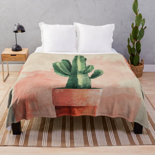 Item preview, Soothing Serenity: Minimalist Cactus Fresco Inspired by Rusticcore Abstractions designed and sold by Piotrek0001.