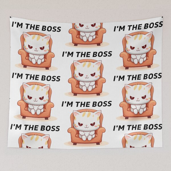Item preview, Cute Funny Cat I'm The Boss designed and sold by MugsForReal.