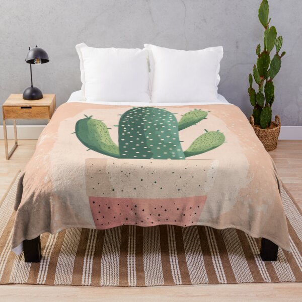 Item preview, Soothing Serenity: Minimalist Cactus Fresco Inspired by Rusticcore Abstractions designed and sold by Piotrek0001.