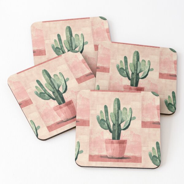 Item preview, Soothing Serenity: Minimalist Cactus Fresco Inspired by Rusticcore Abstractions designed and sold by Piotrek0001.