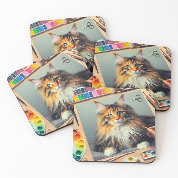 Item preview, Édouard's Whiskered Harmony: Maine Coon Elegance designed and sold by BastKittyStore.