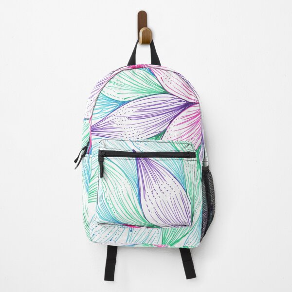 Item preview, Abstract Red, Green & Blue Flower line art designed and sold by BridgingThought.