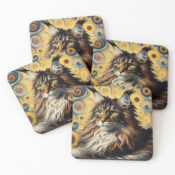 Item preview, Édouard's Whiskered Odyssey: Maine Coon Rhapsody designed and sold by BastKittyStore.