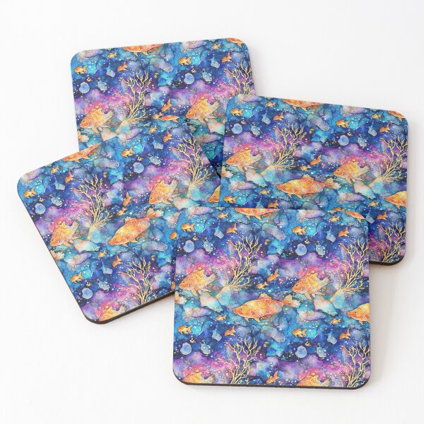 Item preview, Under water sealife fish and corals watercolor pattern designed and sold by patterncrow.