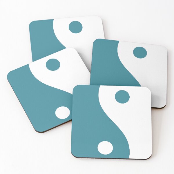 Item preview, Yin Yang Teal and White Aesthetic designed and sold by LinDraws.