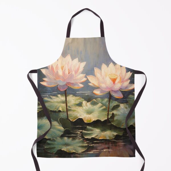 Item preview, Lotus Flower Water Lily Pond Zen Art Oil Painting designed and sold by acrylicartp.