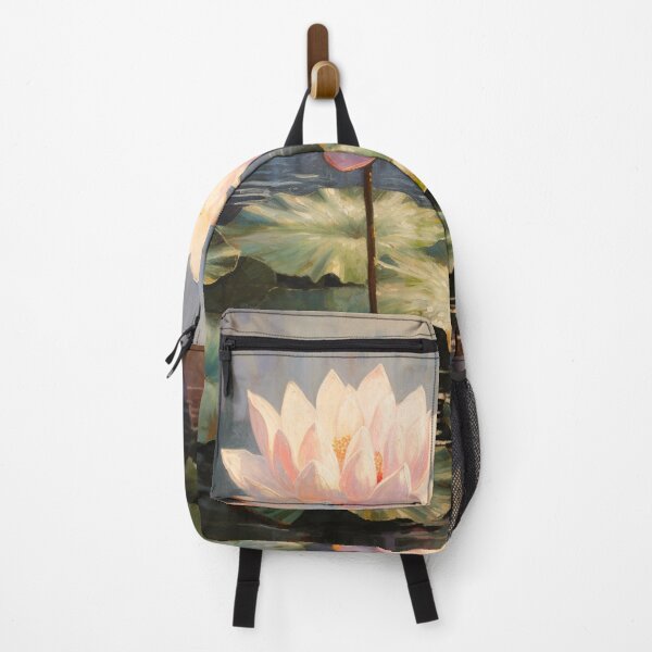 Item preview, Lotus Flower Water Lily Pond Zen Art Oil Painting designed and sold by acrylicartp.