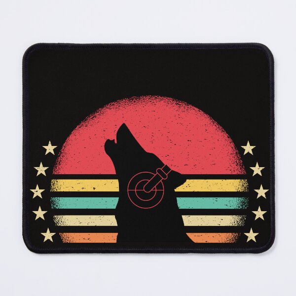 Item preview, BLACK WOLF WITH HEADPHONE VINTAGE SUNSET designed and sold by BYNANA80.