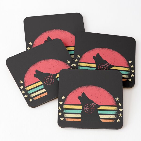 Item preview, BLACK WOLF WITH HEADPHONE VINTAGE SUNSET designed and sold by BYNANA80.