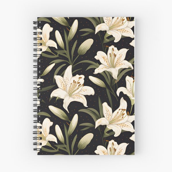 Item preview, White lily flower seamless pattern designed and sold by varinchai.