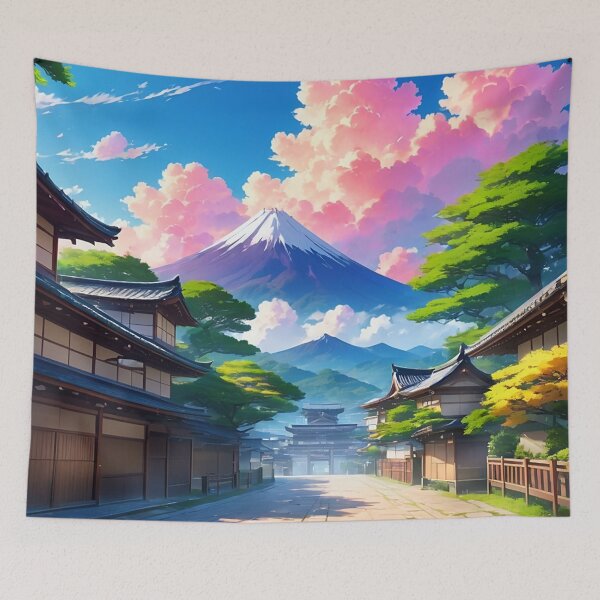 Aperçu de l'œuvre Paysage de village chinois créée et vendue par Bunmigraphics .