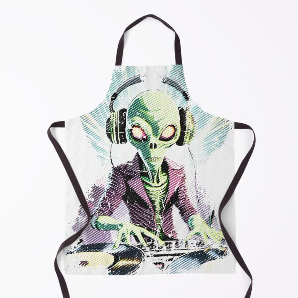 Item preview, An alien playing vinyl records designed and sold by Boogeyman Bill.