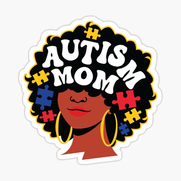 Item preview, African Black Autism Mom Afro Mother Autism Awareness Mama  designed and sold by keyurtshirt.