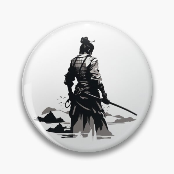 Item preview, Anime Manga Samurai Shinobi black and white design designed and sold by VivaVibeStyle.