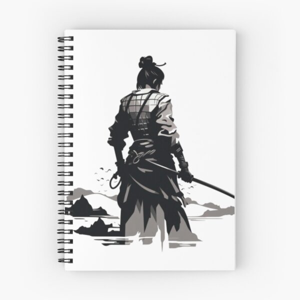 Item preview, Anime Manga Samurai Shinobi black and white design designed and sold by VivaVibeStyle.