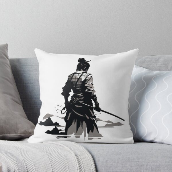 Item preview, Anime Manga Samurai Shinobi black and white design designed and sold by VivaVibeStyle.