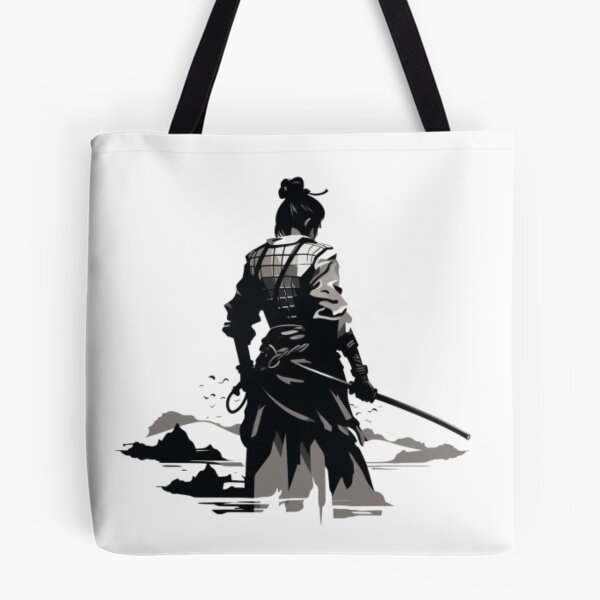 Item preview, Anime Manga Samurai Shinobi black and white design designed and sold by VivaVibeStyle.