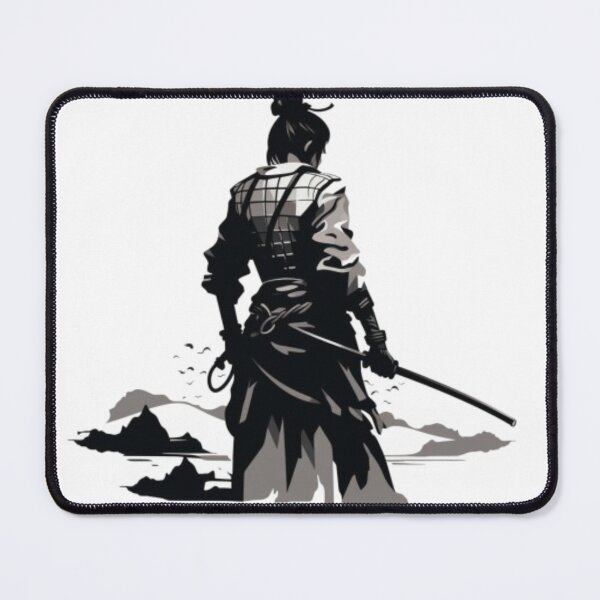 Item preview, Anime Manga Samurai Shinobi black and white design designed and sold by VivaVibeStyle.