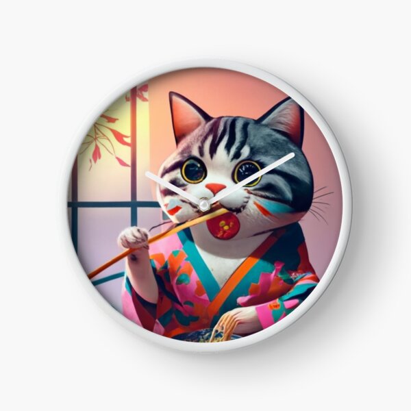 Item preview, biocolor cat eat ramen v19 designed and sold by FenwickDesign99.