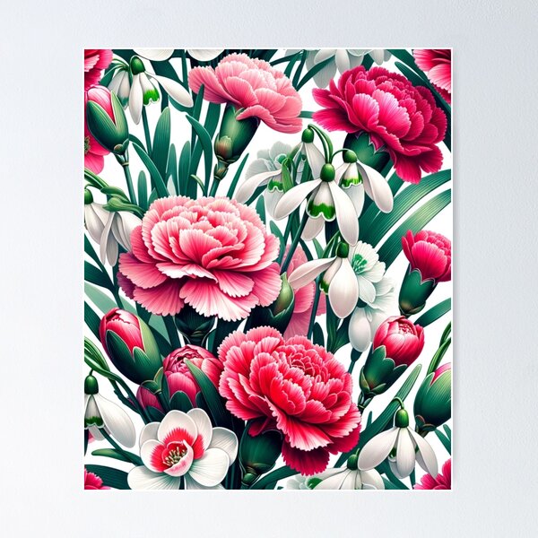 Item preview, Blossoming Charm Carnation and Snowdrop Fusion designed and sold by NAFDesigns.