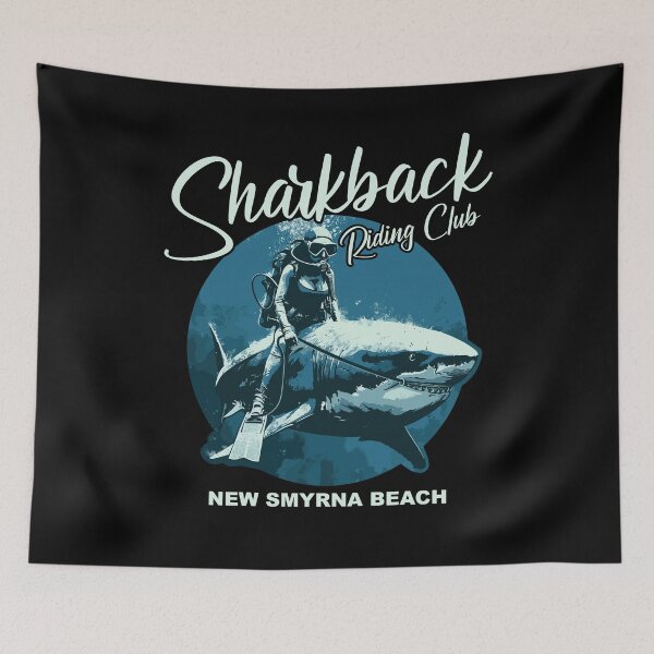 Item preview, Sharkback Riding Club New Smyrna Beach Funny Shark designed and sold by Bunkis1st.